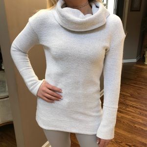 Cute white/cream cowl sweater top.